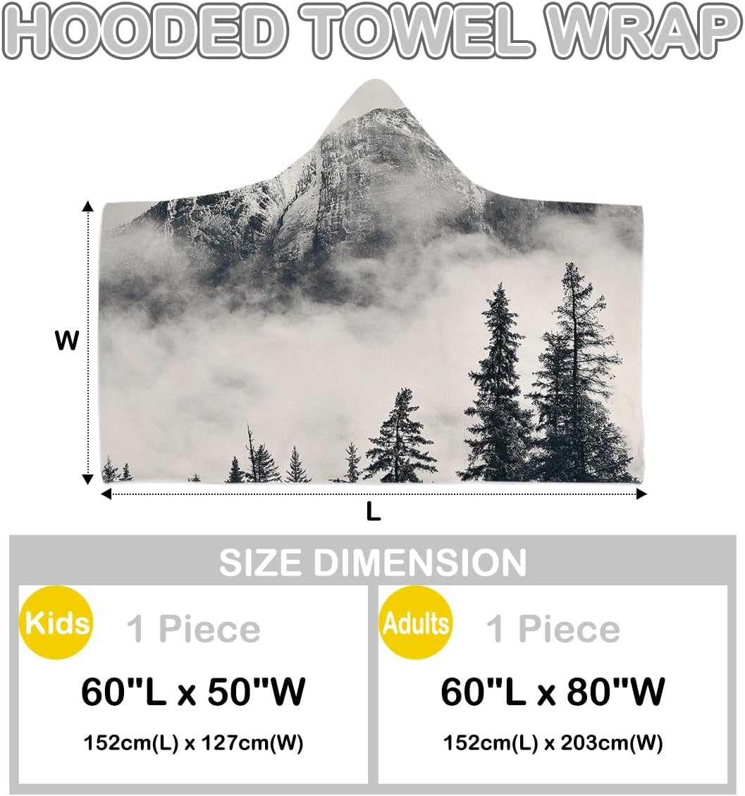 Sleepwish Hooded Bath Towel with Hood for Kids and Adults