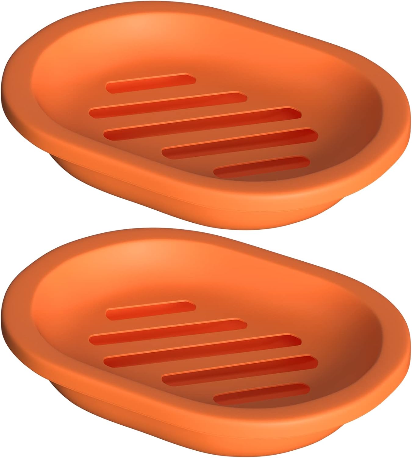 Topsky 2 Pcs Soap Dish with Drain - Orange
