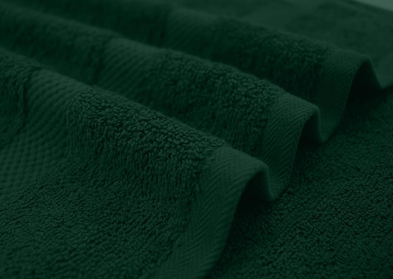 DAN RIVER 100 Cotton Bath Towels 27x54 inches Pack of 4 Hunter Green