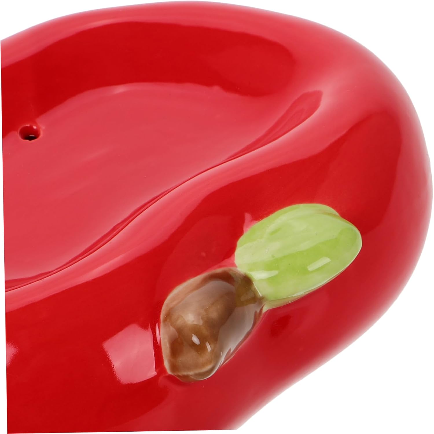 Ceramic Apple Soap Holder with Drainage Tray