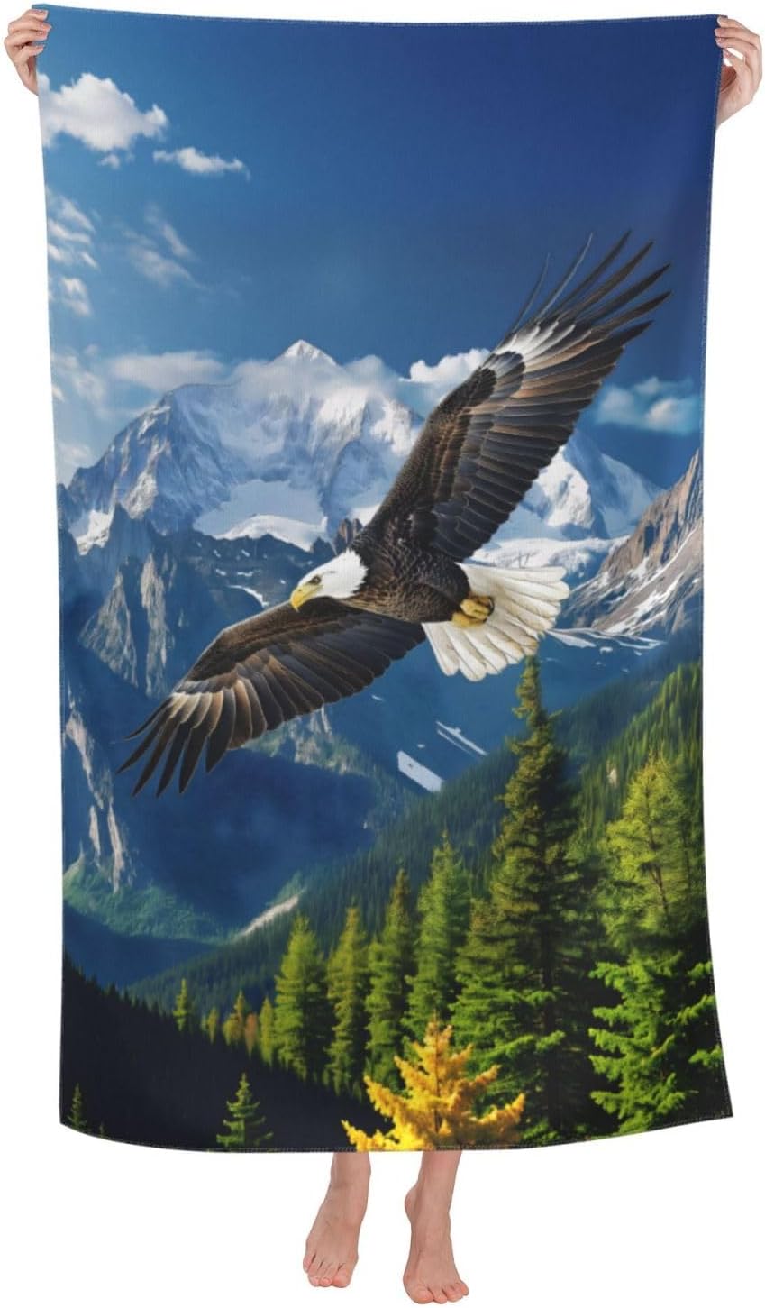 Bald Eagle Beach Towel 31x51 Inches