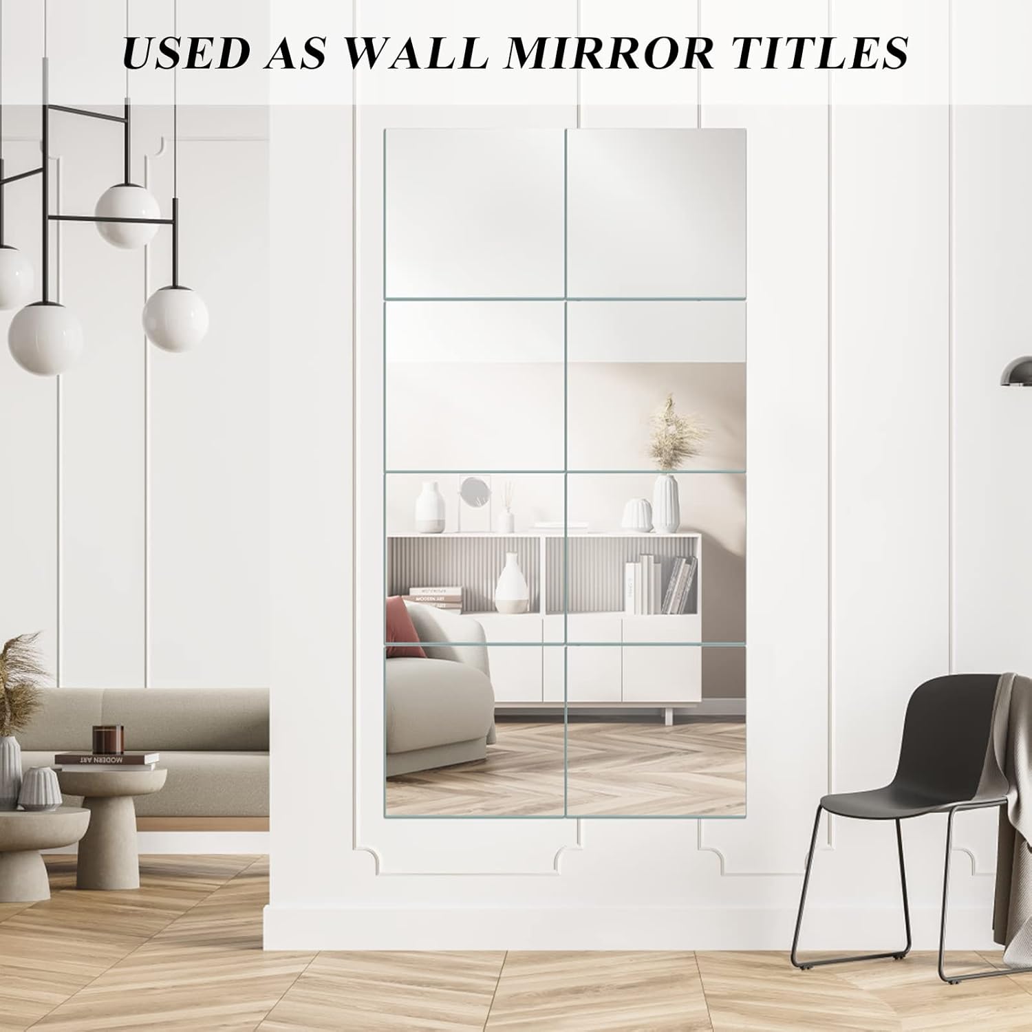 VASUHOME 12 Square Mirror Candle Holders Set of 12