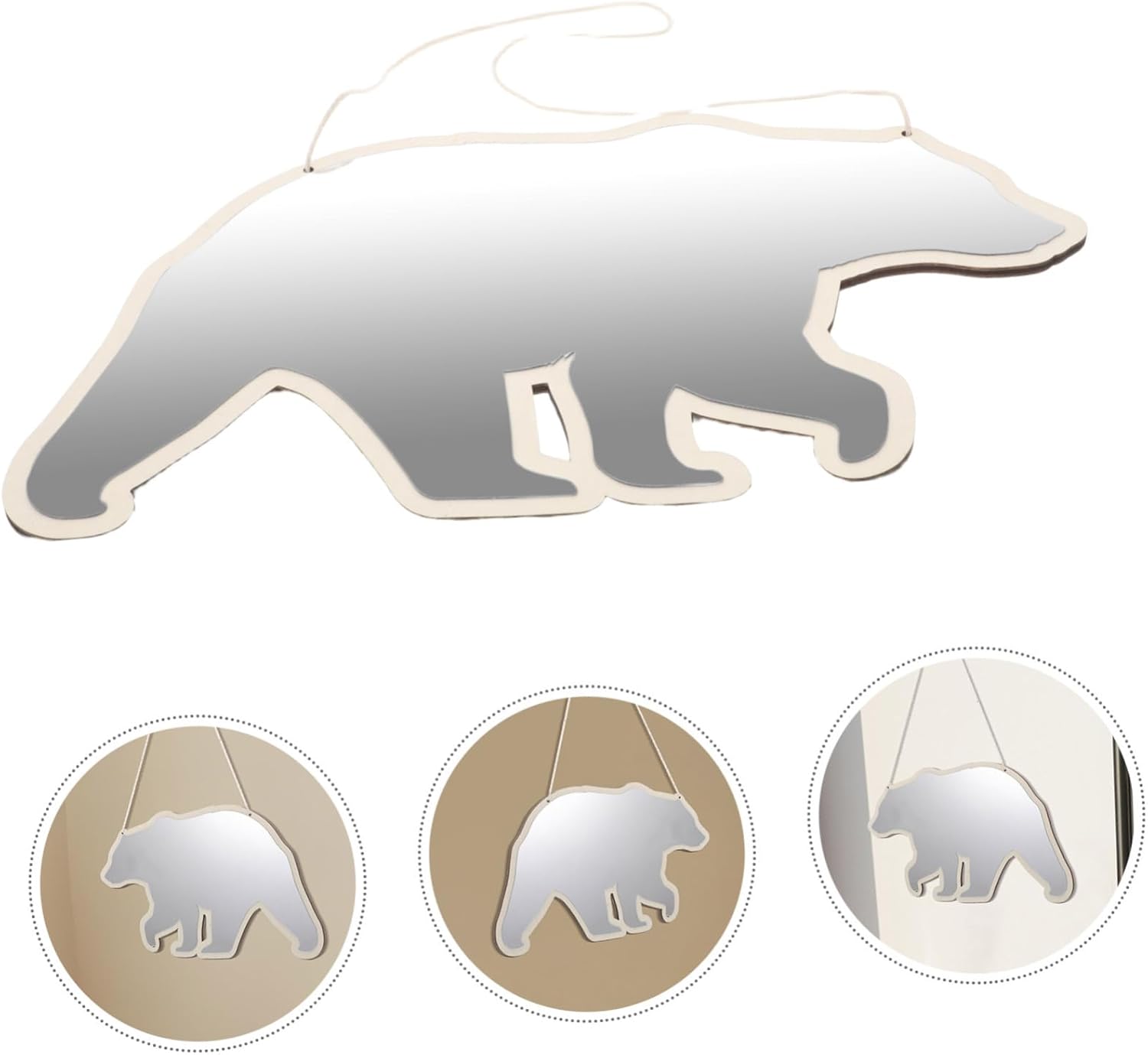 Cute Bear Shape Kids Mirror for Bedroom and Playroom