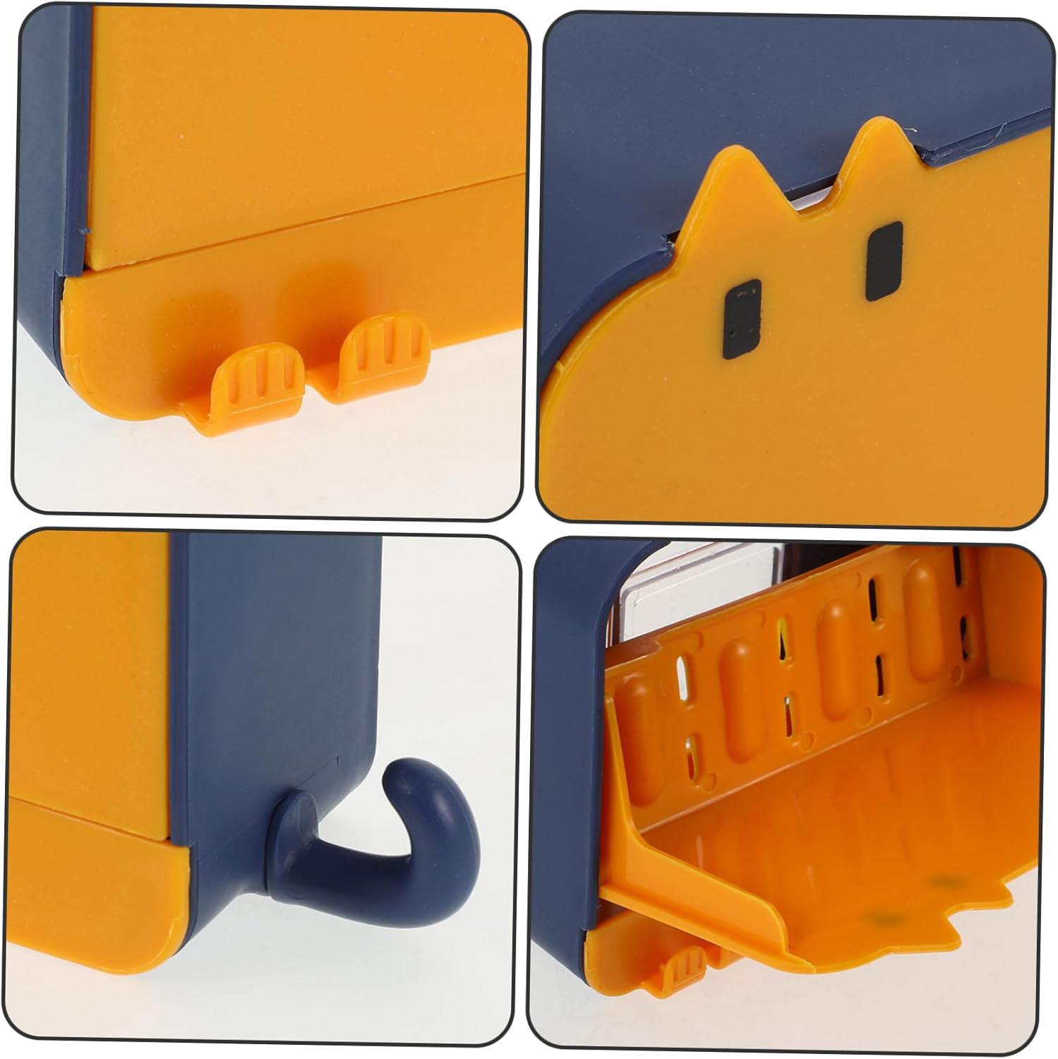 TOPPERFUN Wall-Mounted Soap Holder with Hook and Lid
