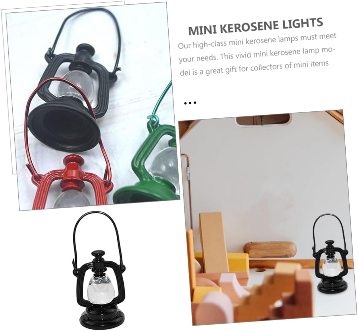 ERINGOGO Retro Kerosene Lamp with Non-Resin Black Finish