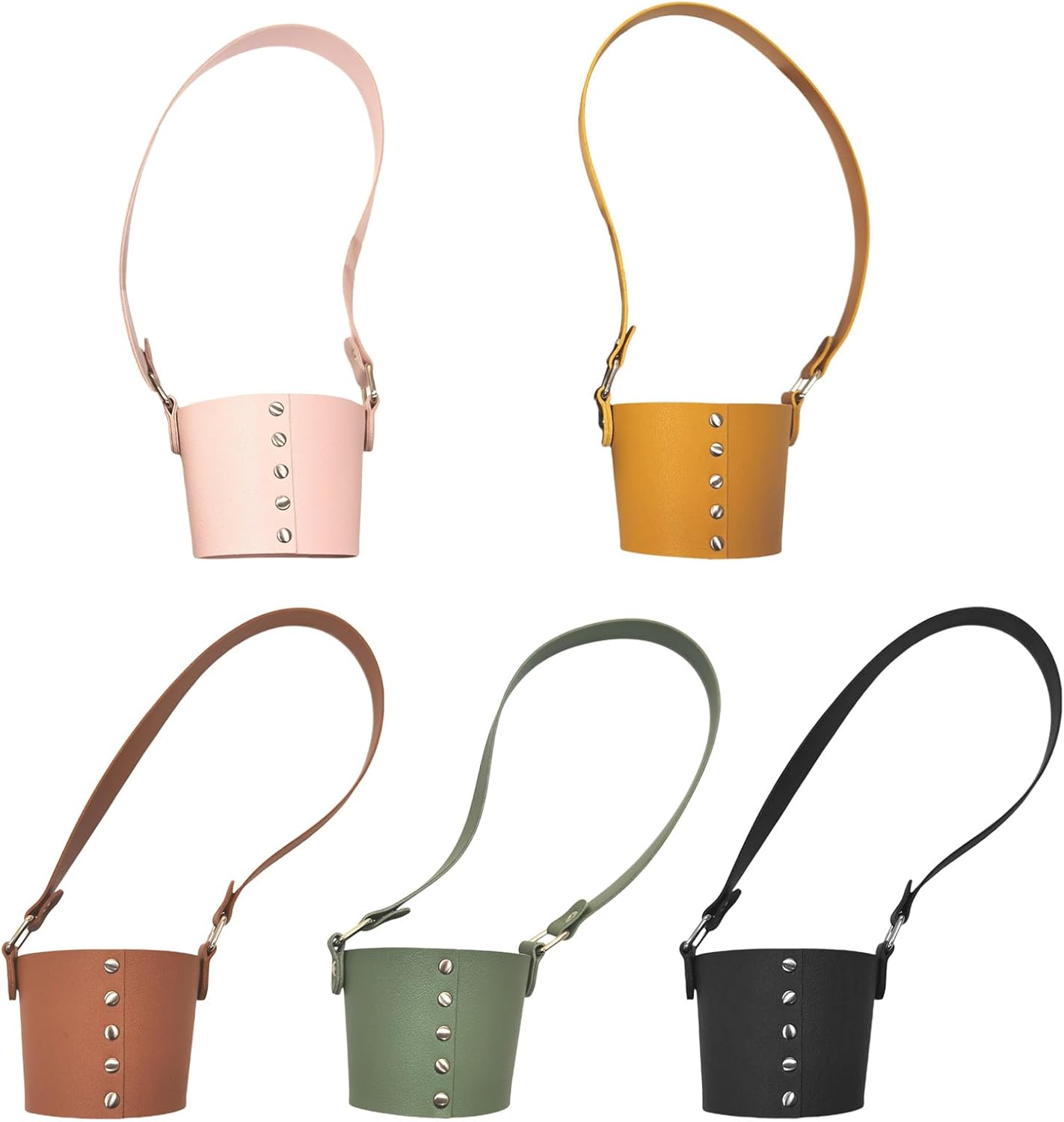 Kangnice Leather Coffee Cup Sleeve Holder
