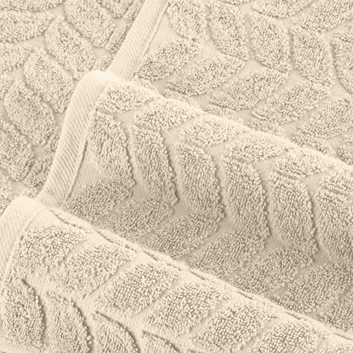 Elegant Comfort Turkish Cotton Towel Set Ivory 6-Piece