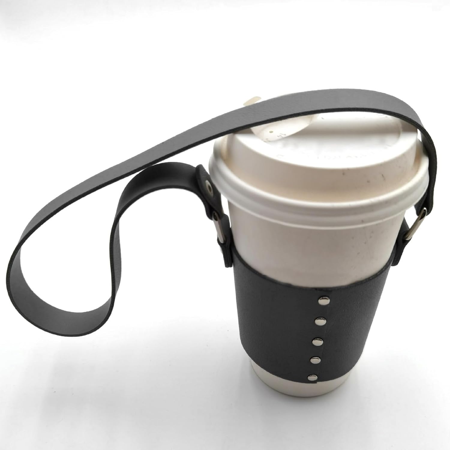 Kangnice Leather Coffee Cup Sleeve Holder