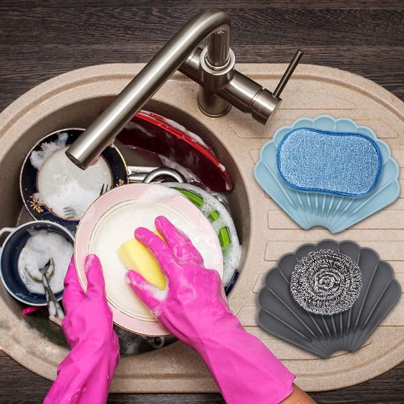 YGB Self-Draining Silicone Soap Dish Non-Slip Holder for Bathroom