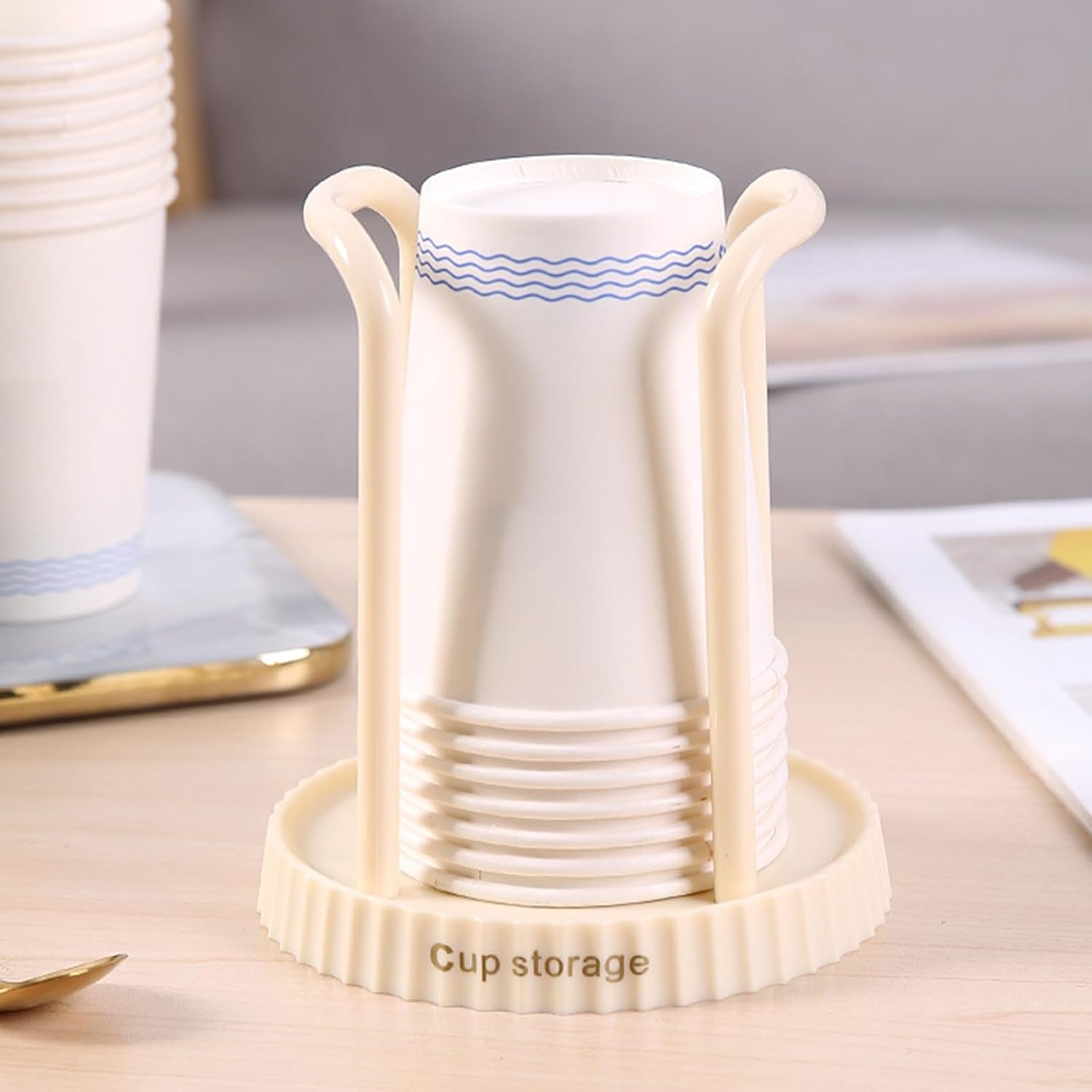 Inverted Cup Holder Paper Cup Dispenser for Kitchen and Bathroom