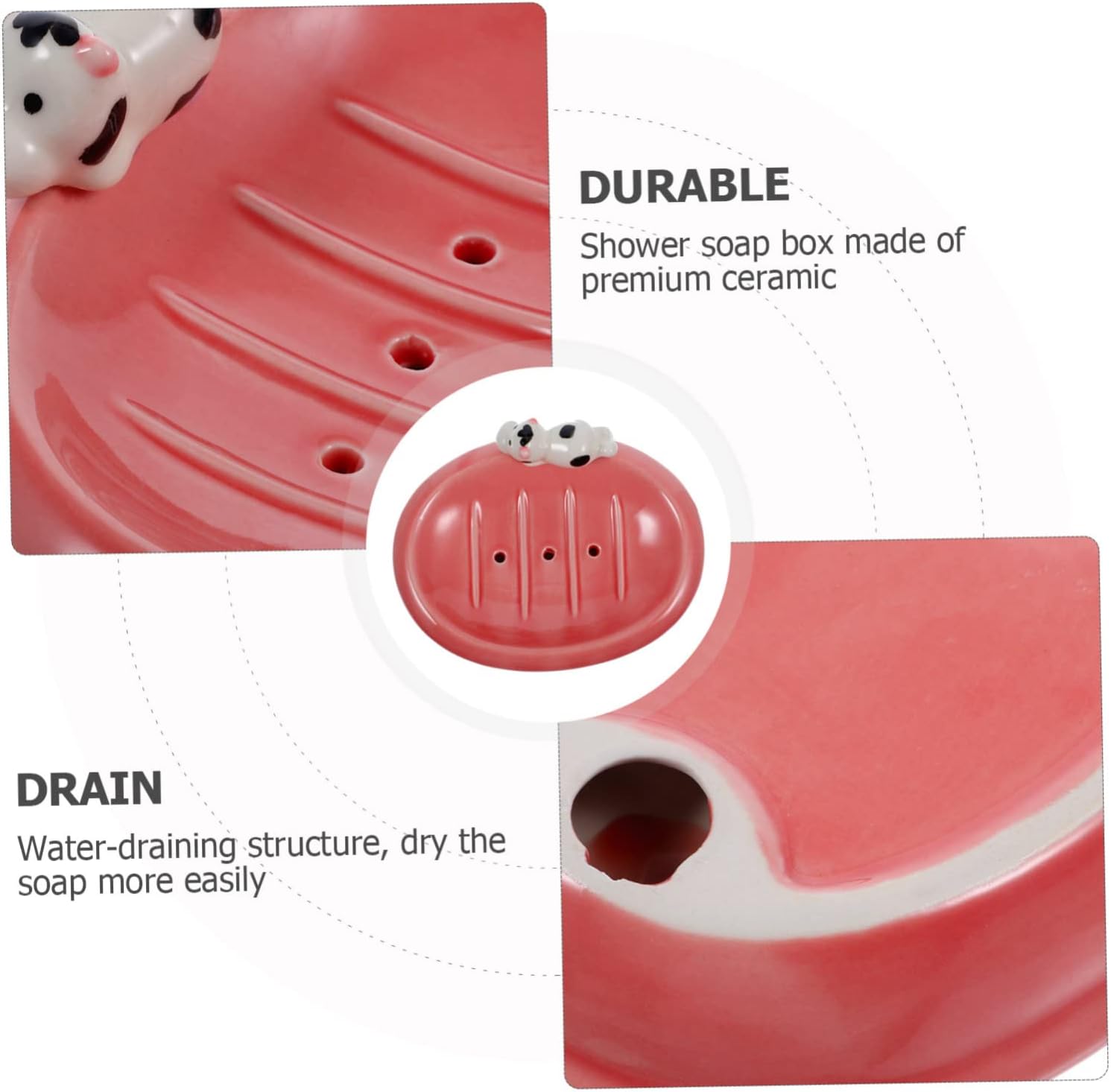 Mobestech Adorable Cartoon Soap Holder Drainage Dish