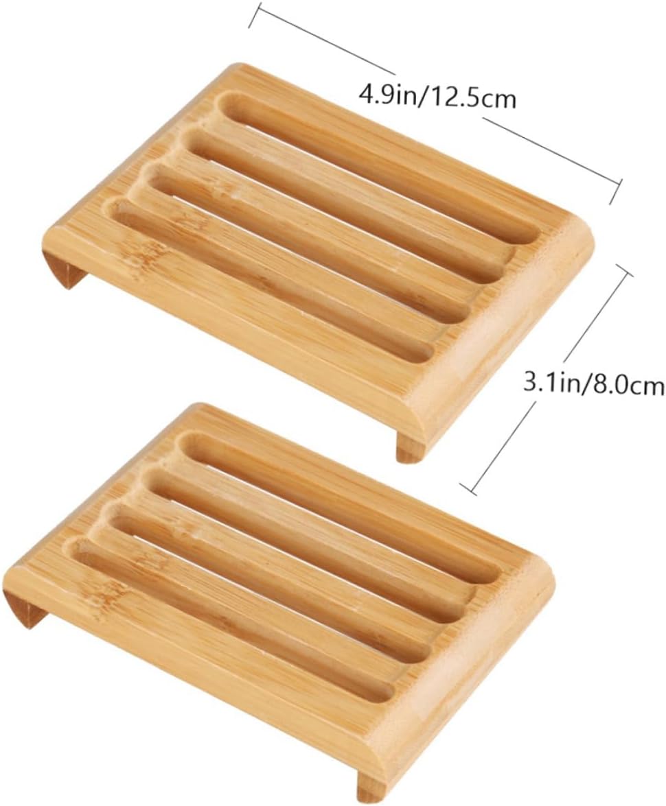 Holibanna 2Pcs Self Draining Soap Dish for Bathroom Countertop