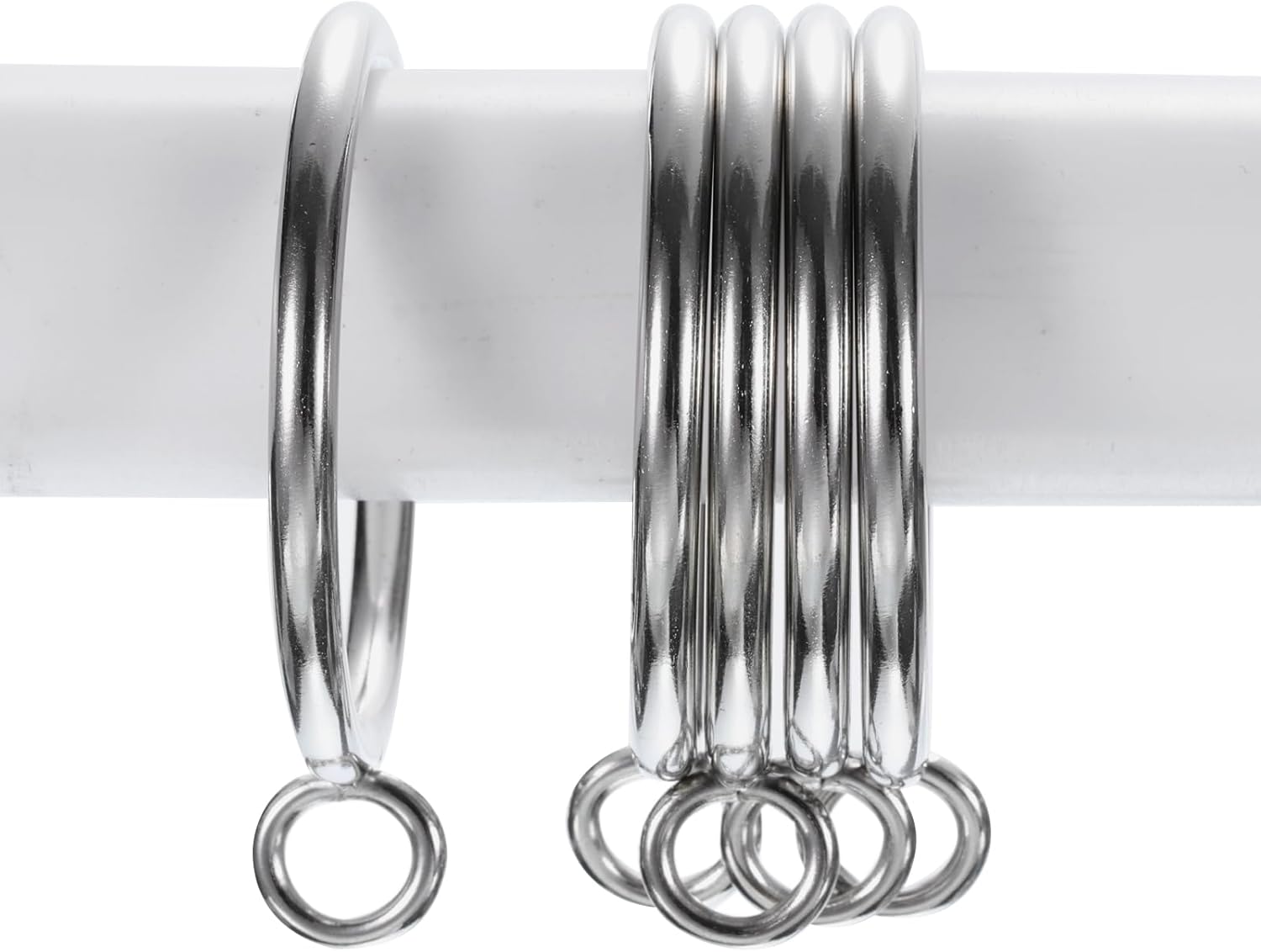 Uxcell 14PCS Silver Caf Curtain Rings with Eyelets