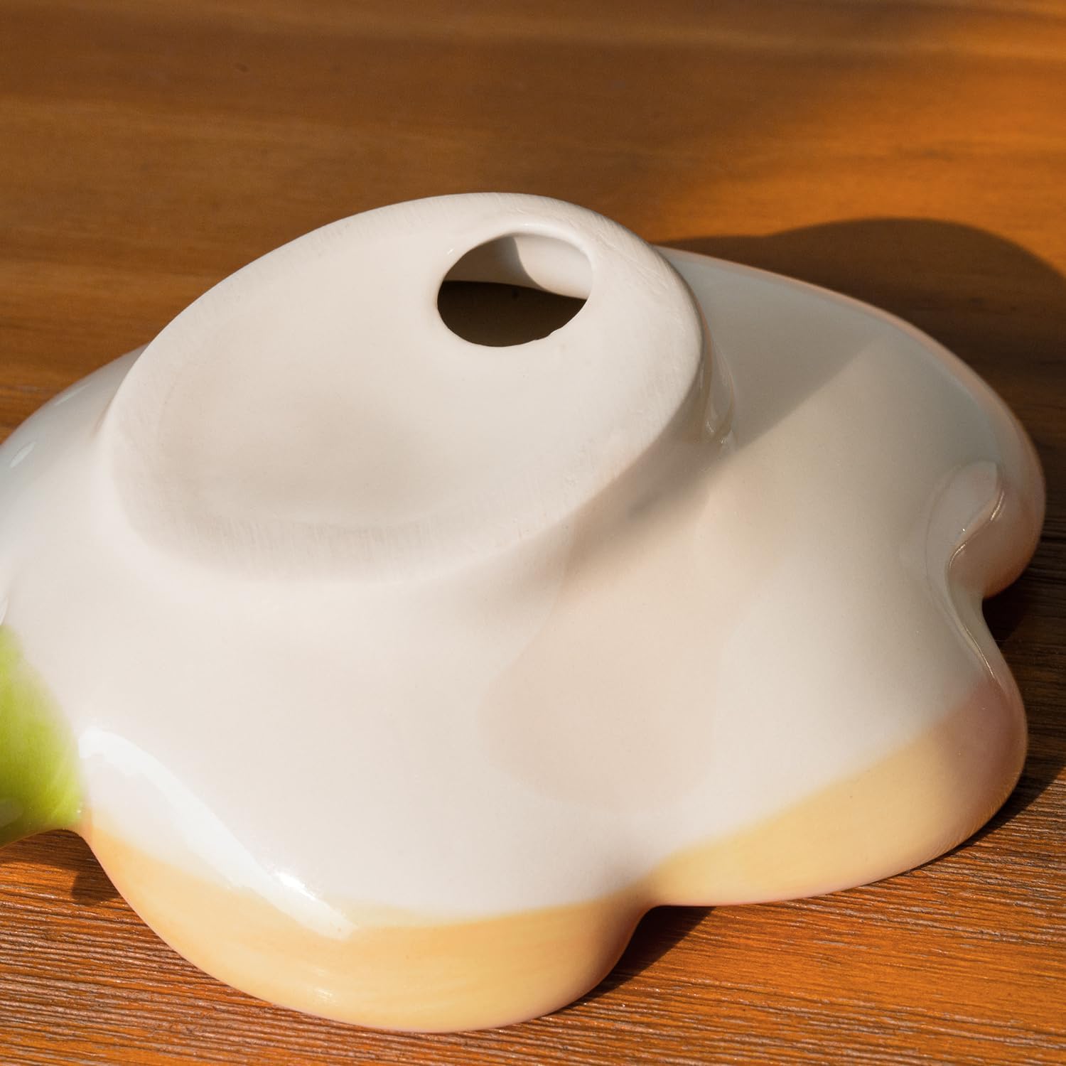LINXUXIE Floral Ceramic Soap Dish Holder Orange