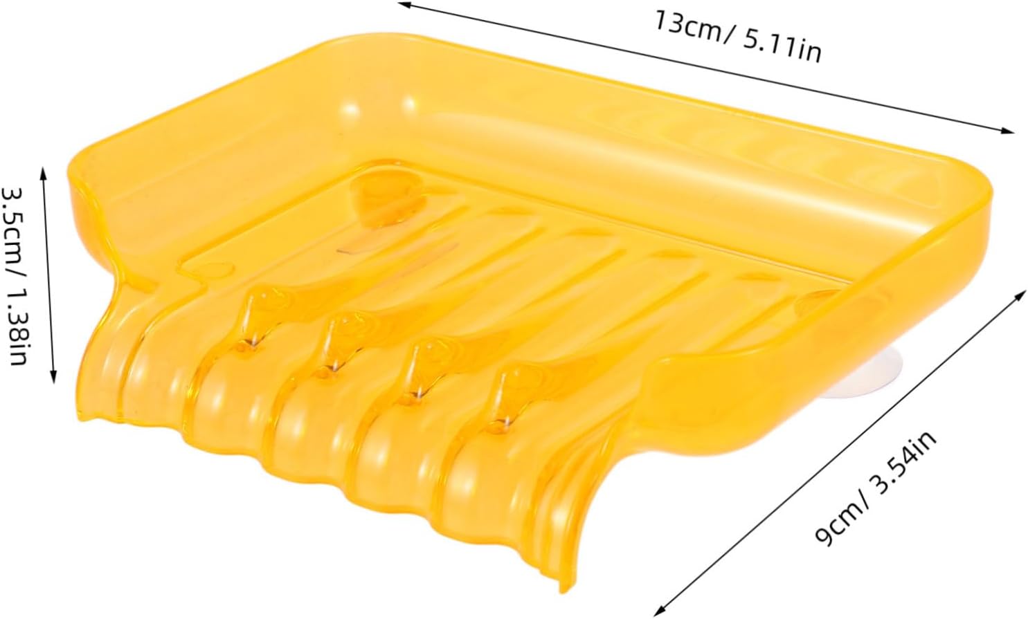 WOONEKY Bathroom Waterfall Soap Dish with Suction Cups