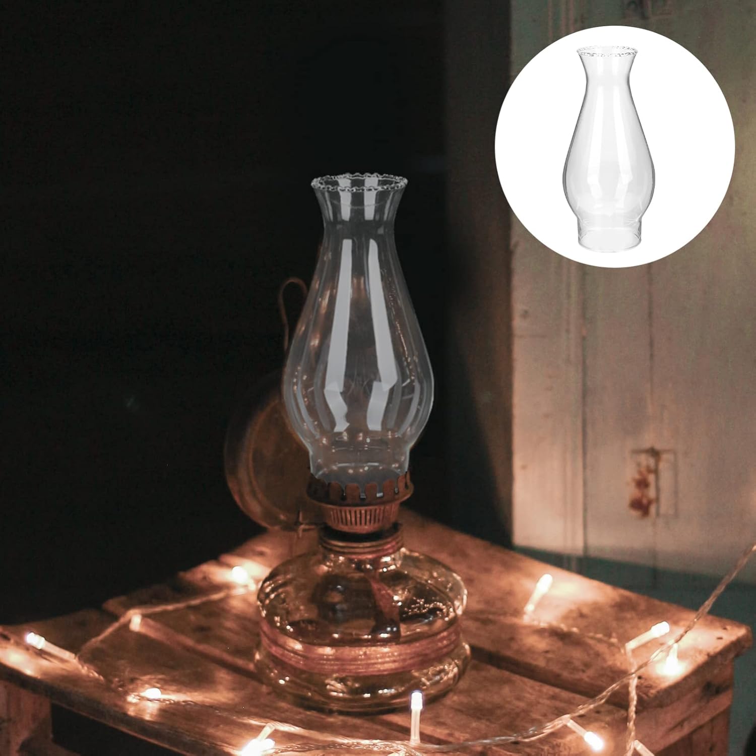 DECHOUS Oil Lamp Glass Shade Cover