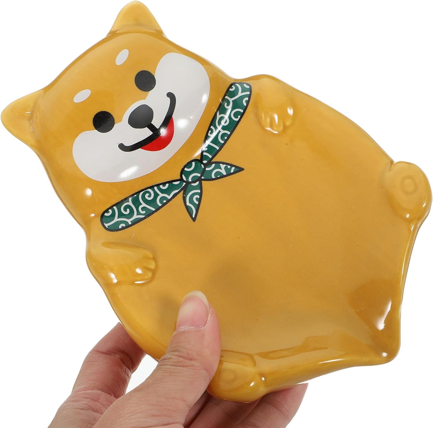 ABOOFAN Cute Dog Shape Ceramic Soap Dish Holder