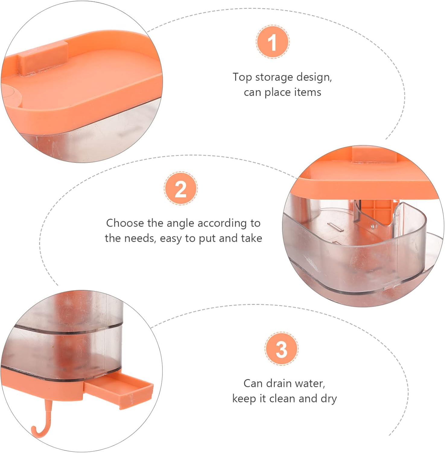 FOMIYES Plastic Chic Wall-Mounted Soap Box Drainer