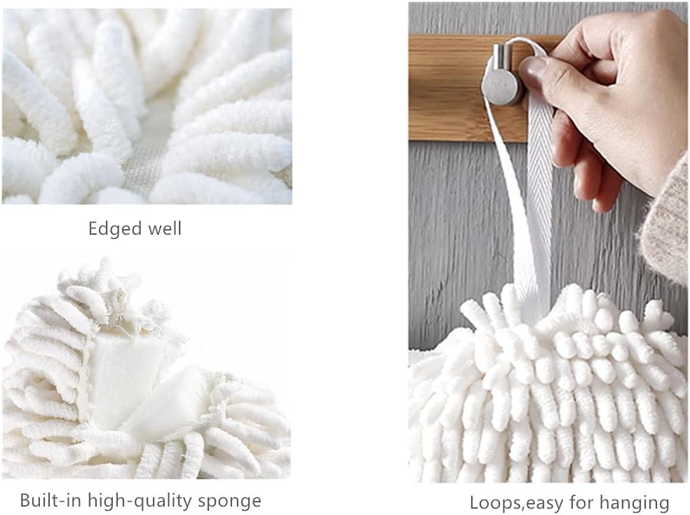 Yaocoral Chenille Hand Towel Set of 2