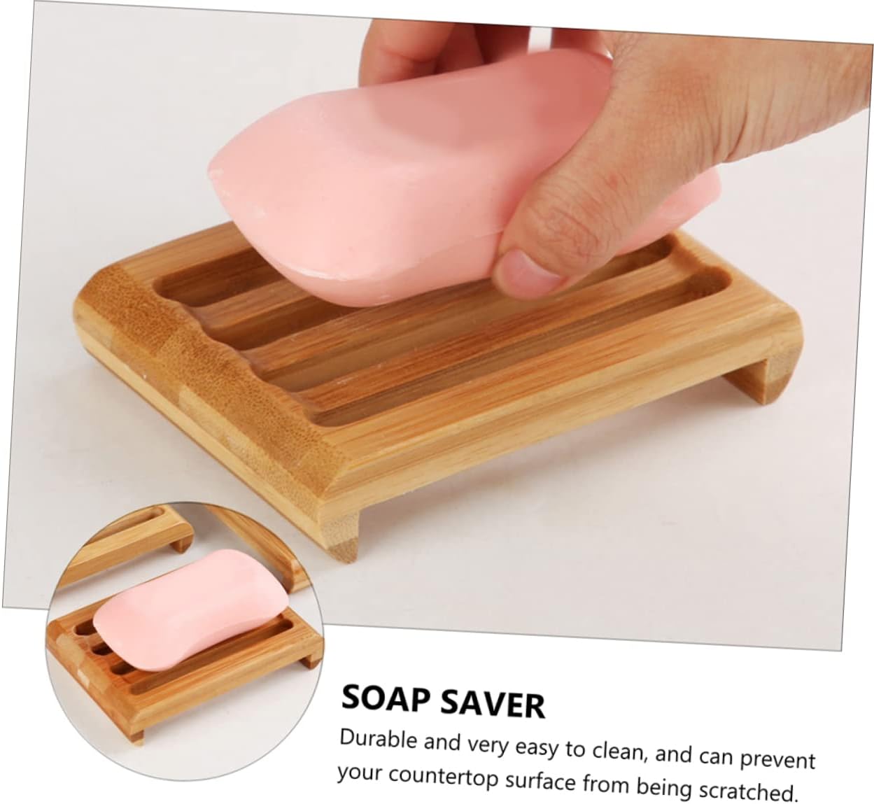 2Pcs Drain Soap Dish Holder for Bathroom Sink and Shower