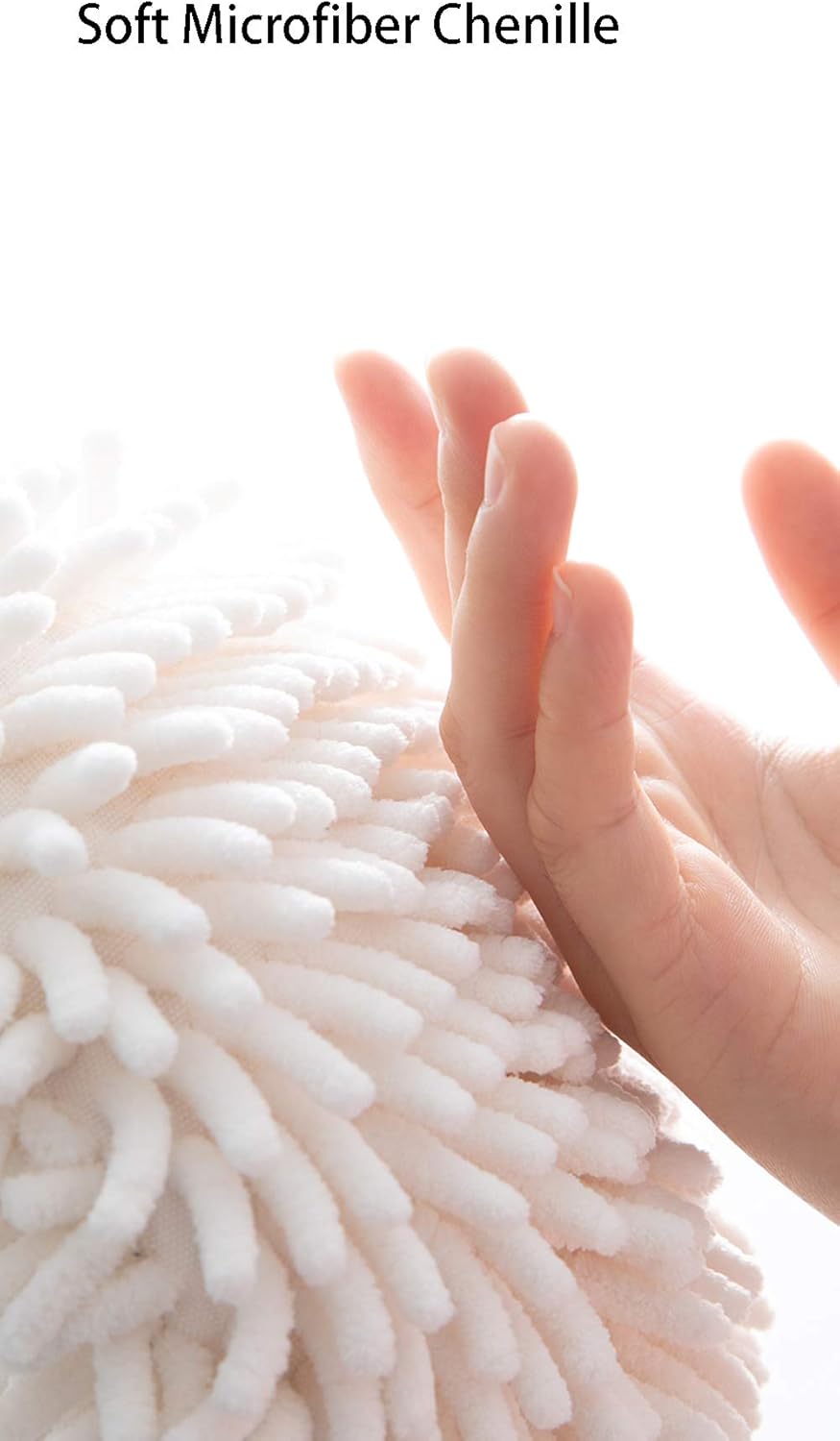 Soft Absorbent Chenille Hand Towels Set of Two