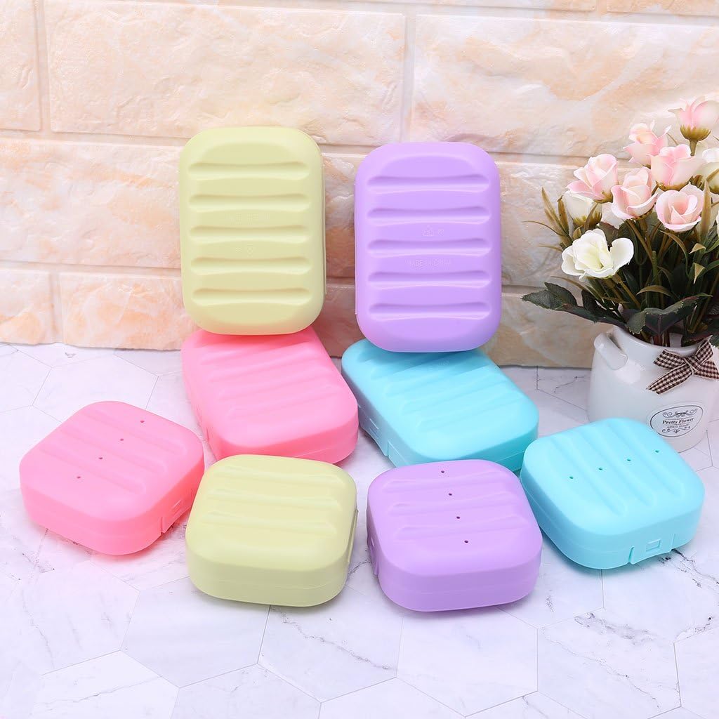 Mini Soap Box Yellow Bathroom Holder Container