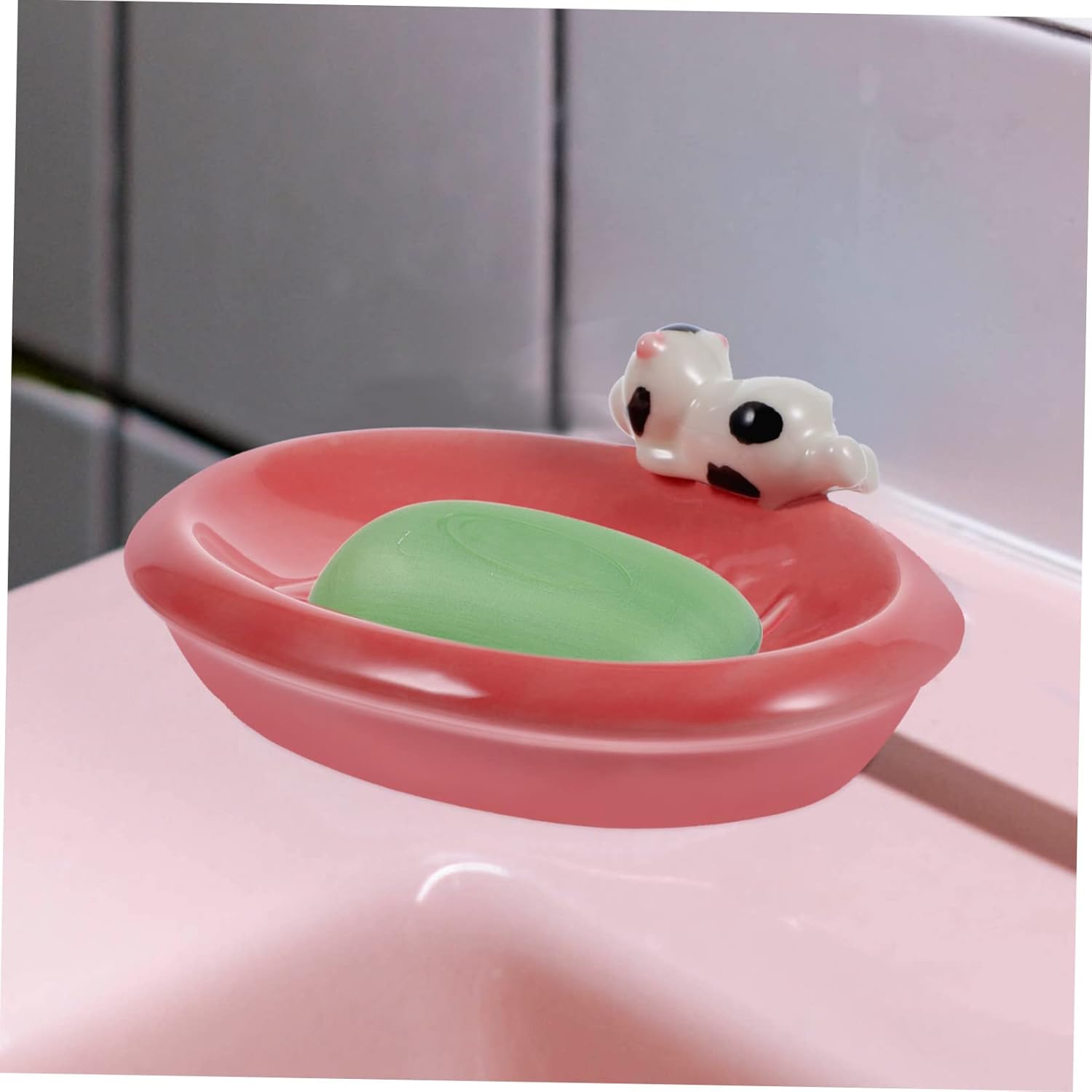 Cute Cartoon Soap Dish Holder for Bathroom Kitchen