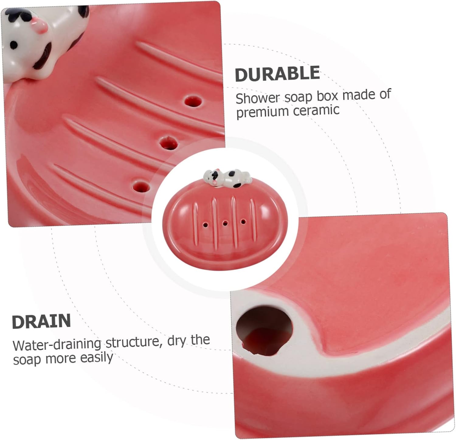 Cute Cartoon Soap Dish Holder for Bathroom Kitchen