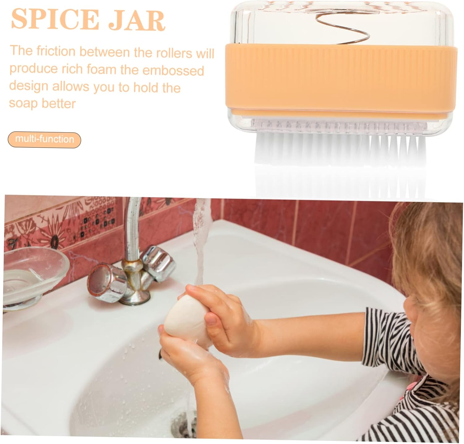 ABOOFAN Multi-Functional Foaming Soap Box with Roller Brush