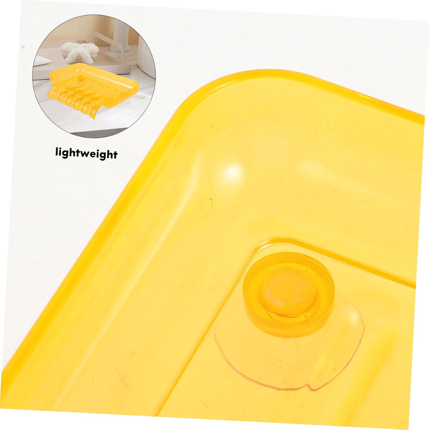 Cabilock Orange Soap Dish with Suction Cup and Sponge Holder