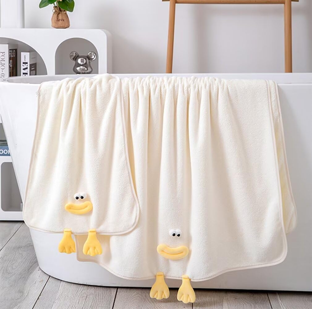 Cute 3D Duck Bath Towel Set 2PCS