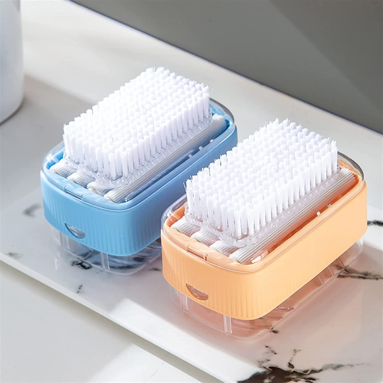 Surek Simple Foam Brush Soap Dish with Lid