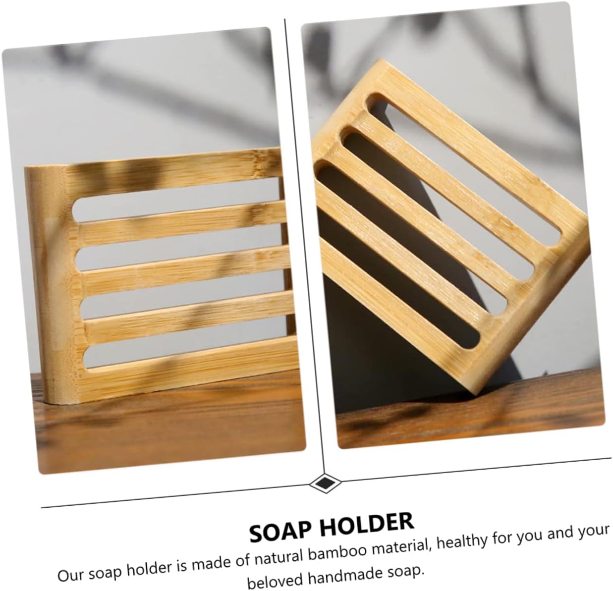 Yardenfun 2Pcs Self Draining Soap Holder for Bathroom and Kitchen