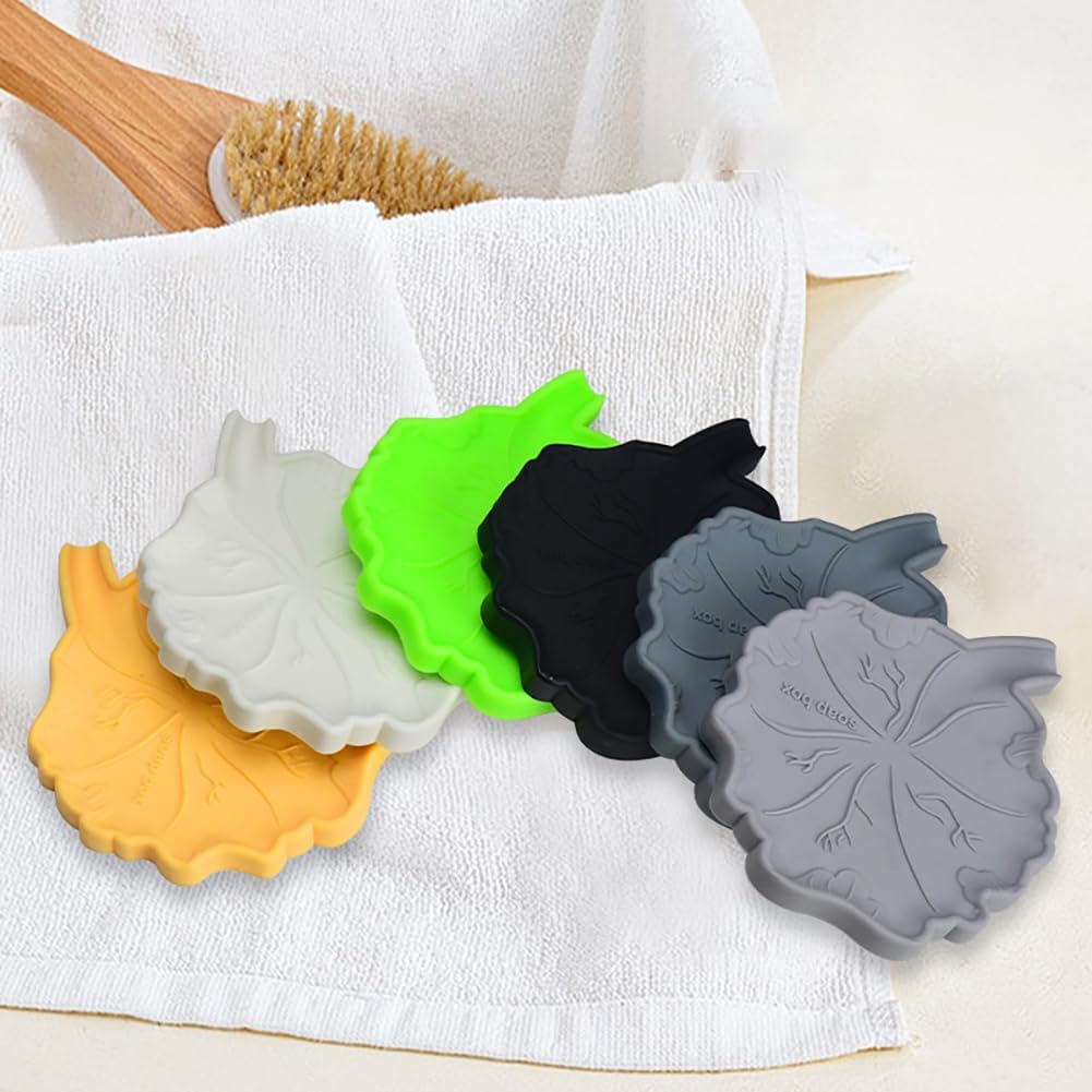 Creative Lotus Leaf Silicone Soap Holder Non-Slip Self-Draining Durable