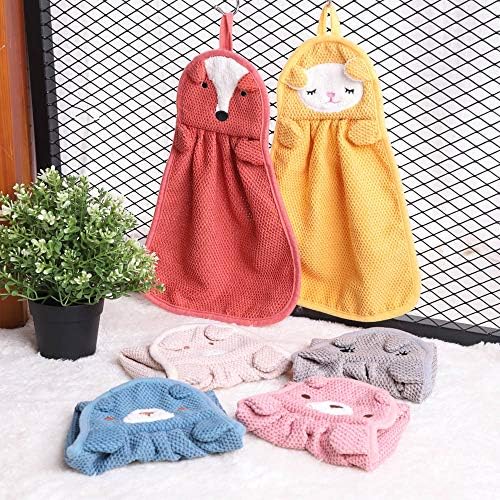 BATTILO HOME 6 Pack Cute Animal Hand Towels for Kids 1