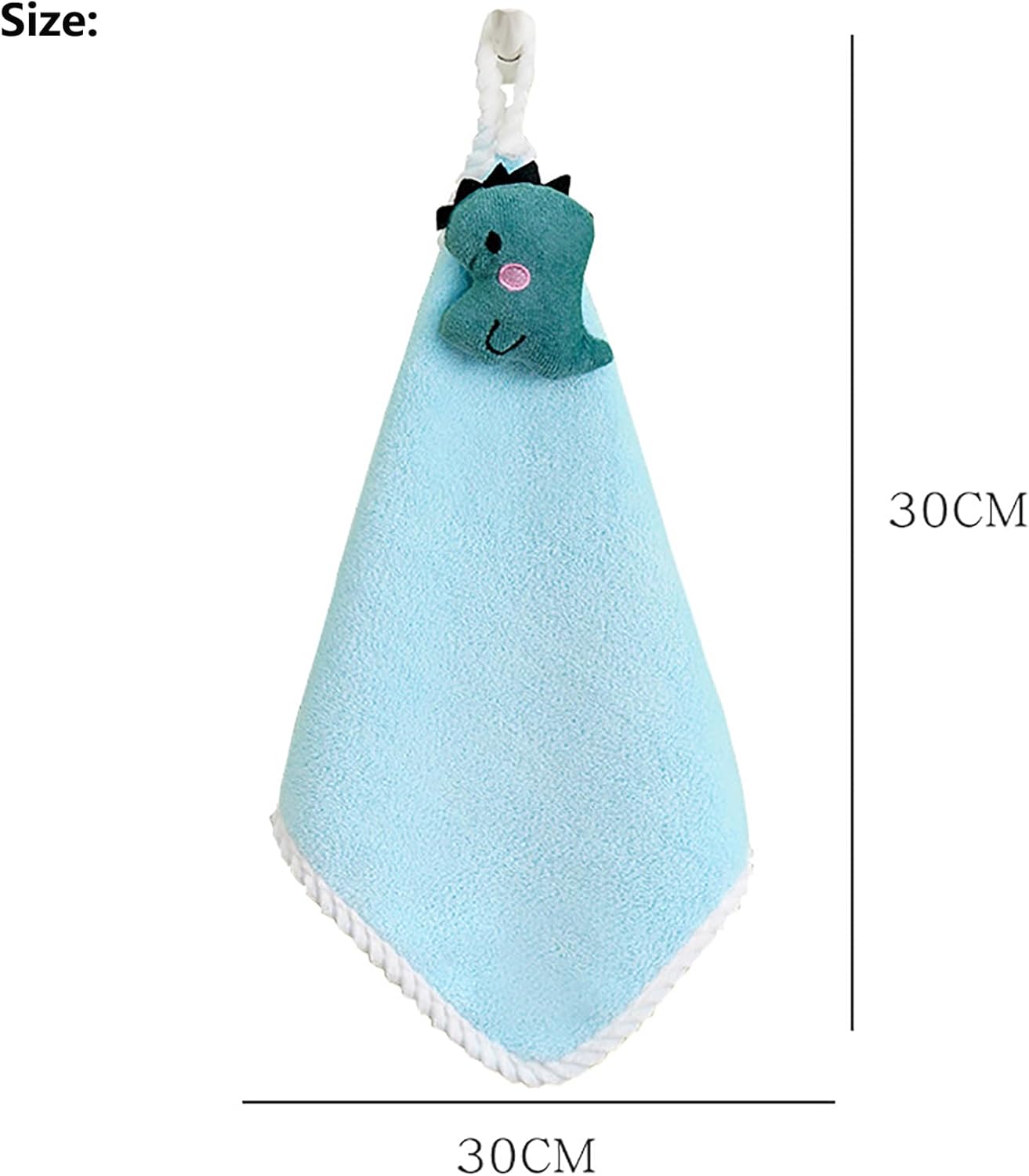 4 Pack Soft Hand Towels with Hanging Loops Cute Cartoon Design