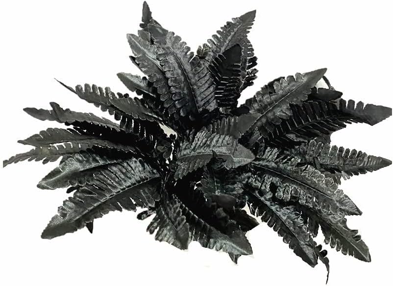 4 Bunches Artificial Fern Plants 14 Tall Black Decor