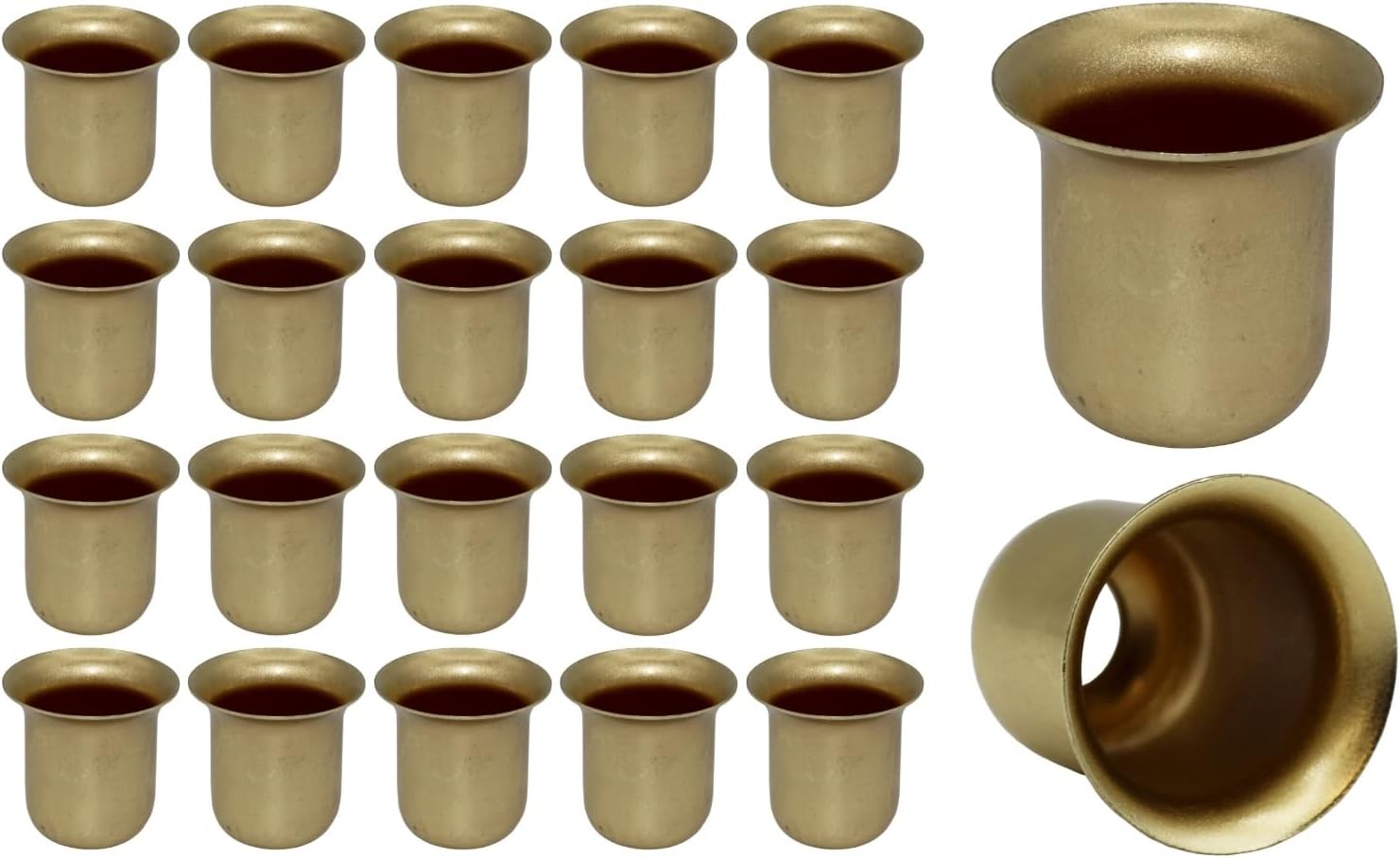 Creative Hobbies Brass Candle Holder Cups Pack of 20