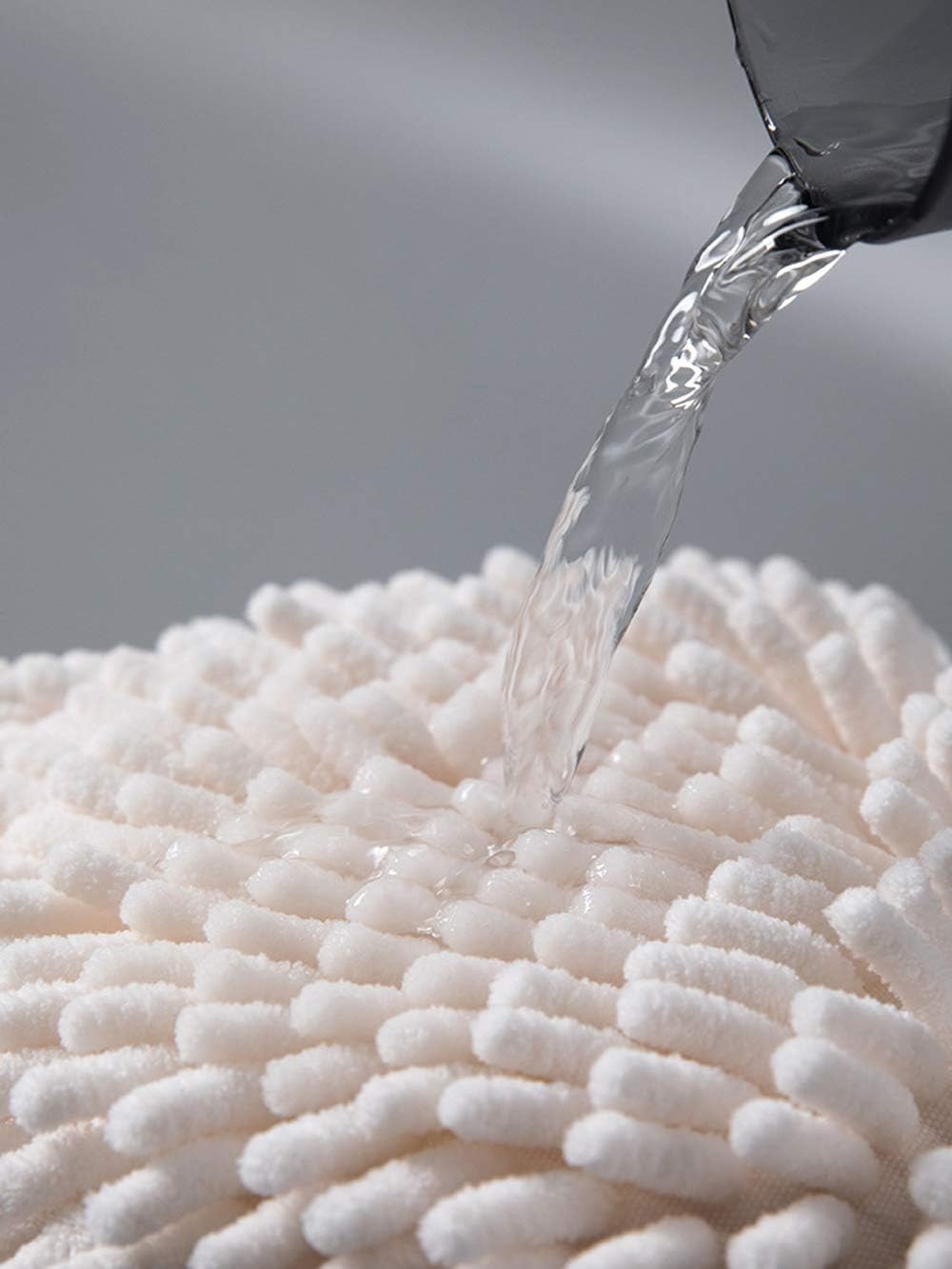 Soft Absorbent Chenille Hand Towels Set of Two
