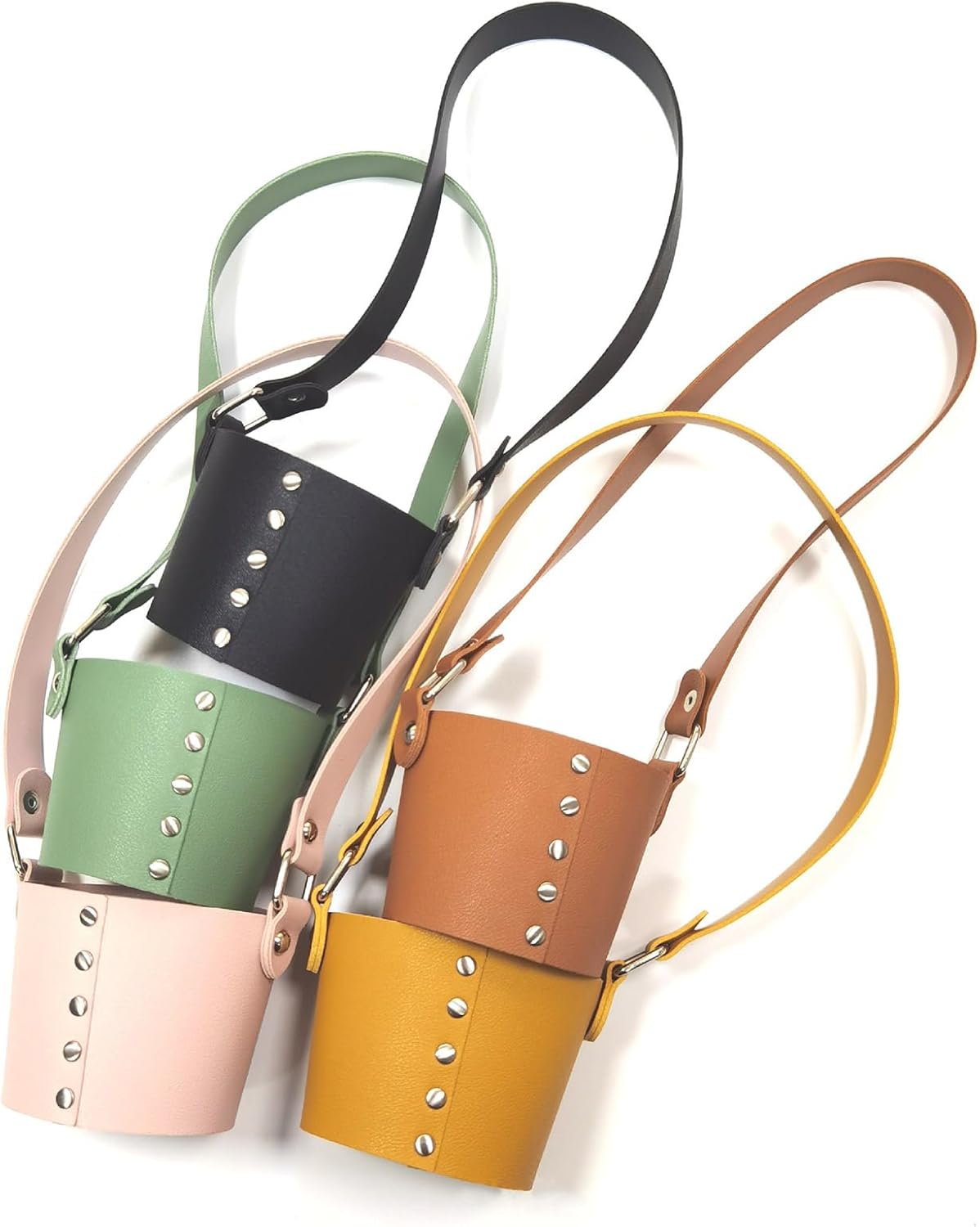 Kangnice Leather Coffee Cup Sleeve Holder