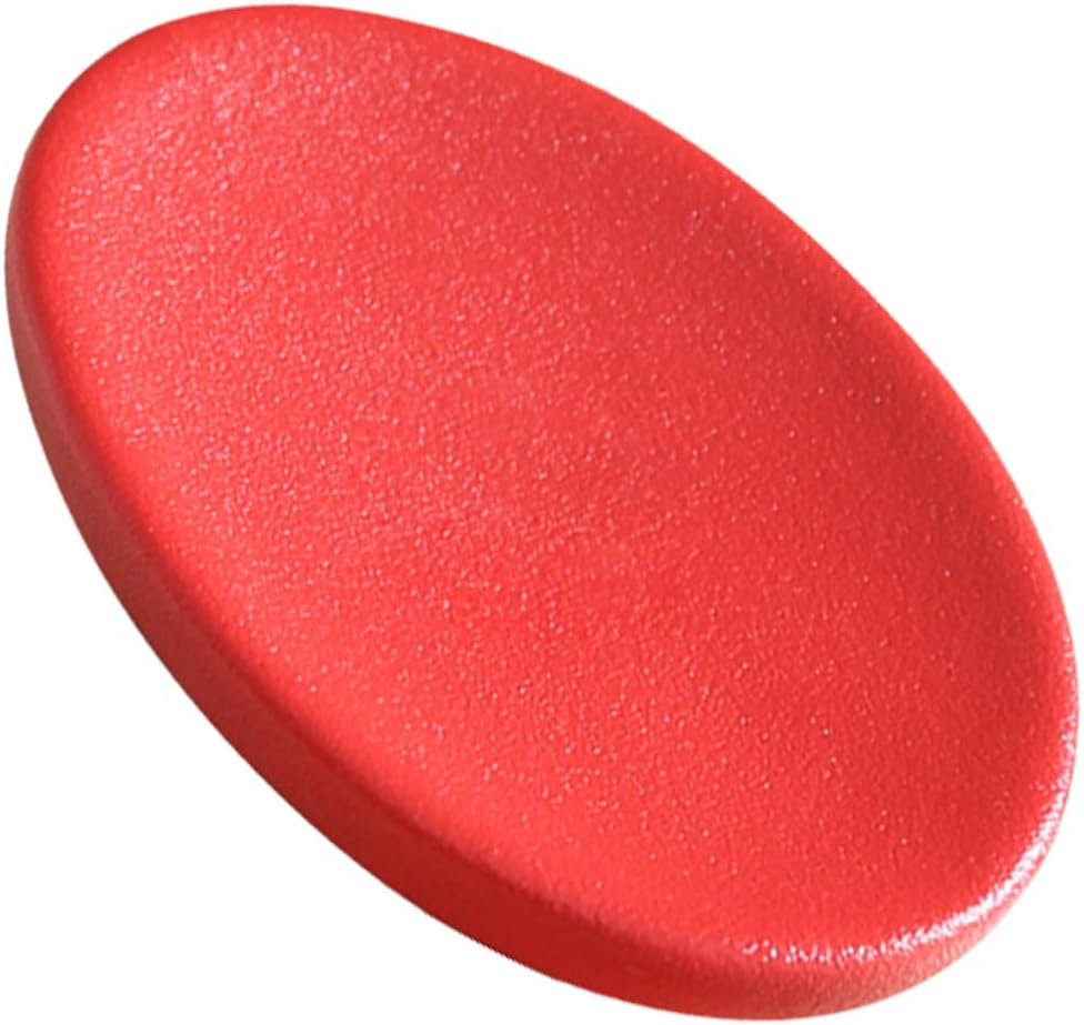 PRETYZOOM Round Ceramic Soap Dish Red Holder