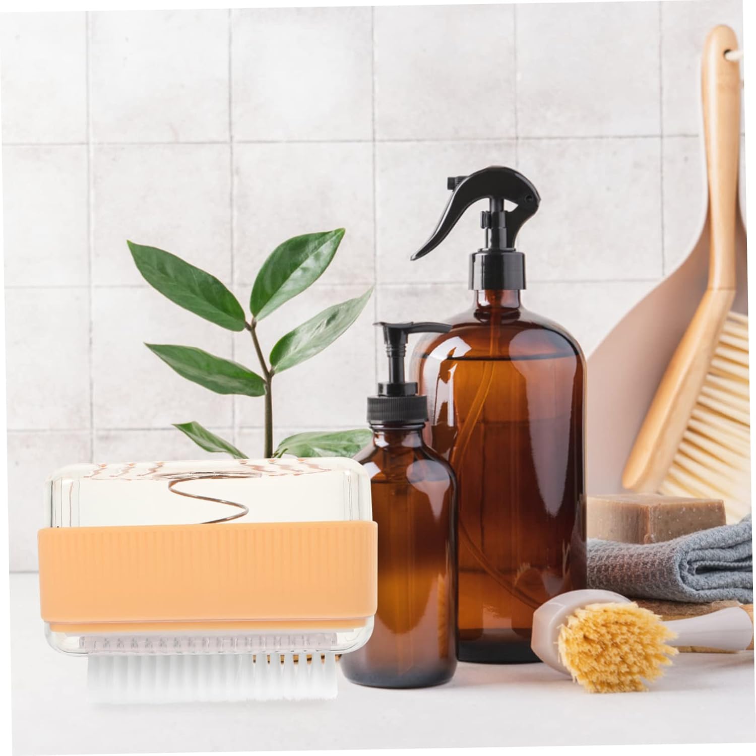 ABOOFAN Multi-Functional Foaming Soap Box with Roller Brush