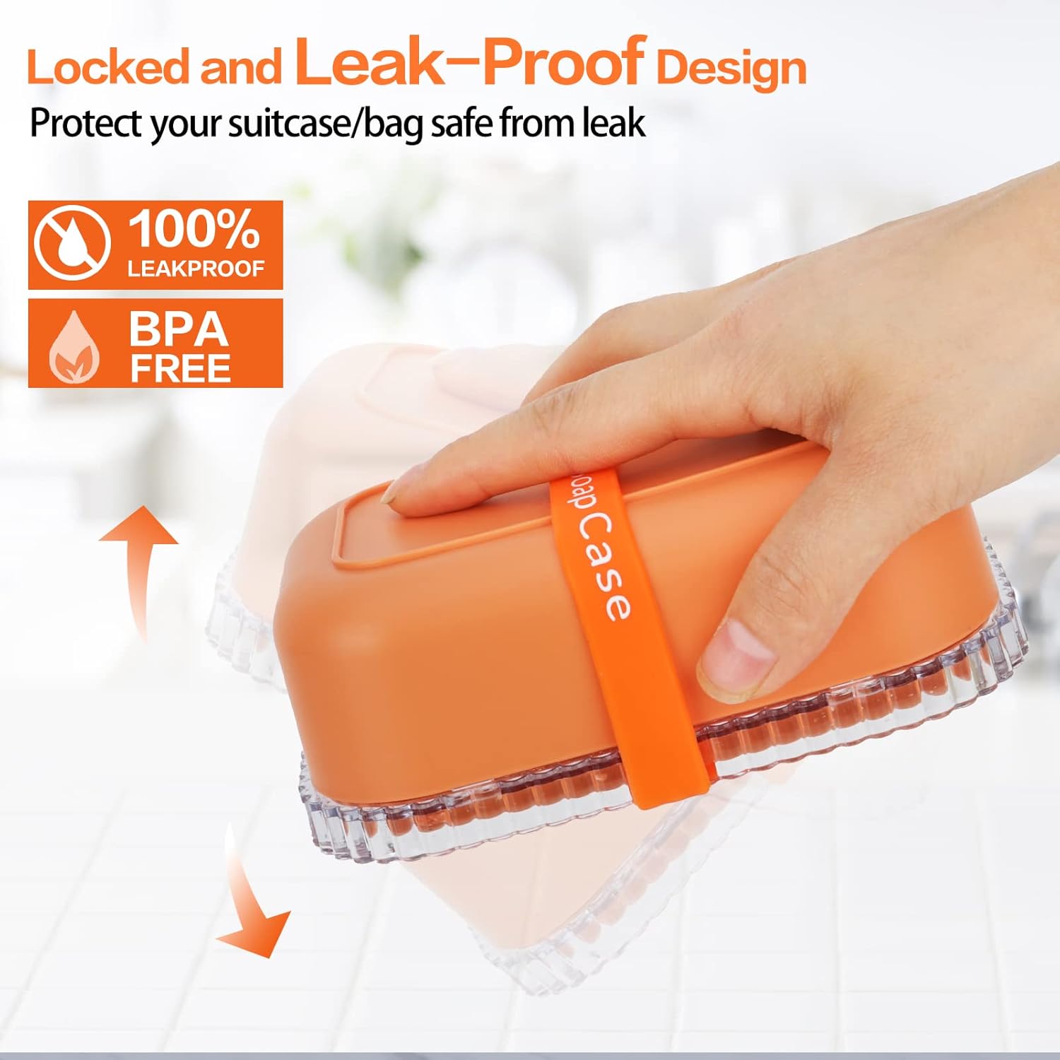QIUYMEI Soap Holder - Leak Proof Travel Soap Container with Lid