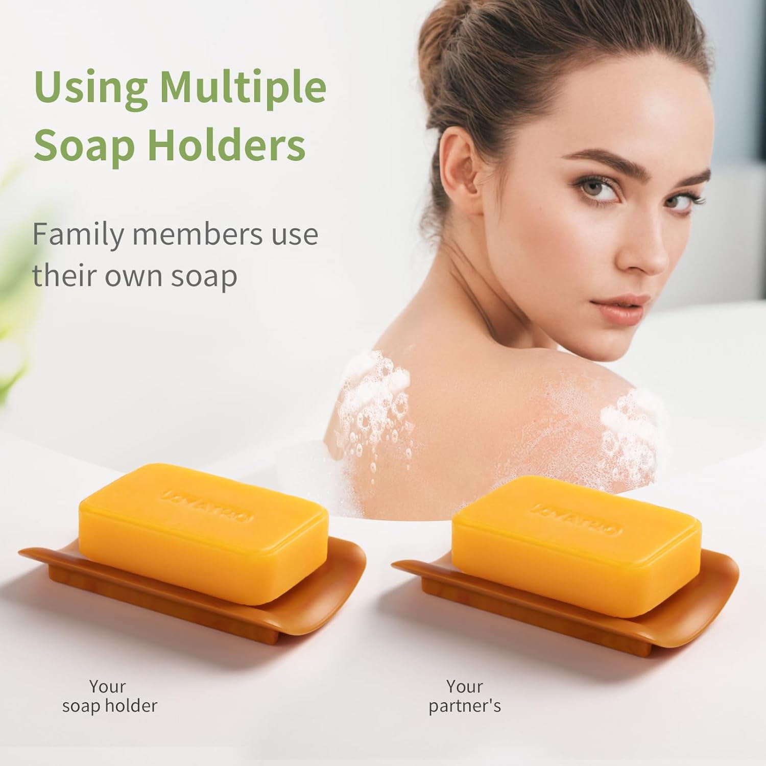 LOYATRO Silicone Bar Soap Holder for Shower