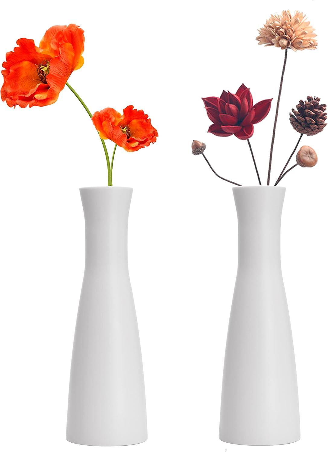 LINGMAI Tall Conic Flower Vase Set of 2