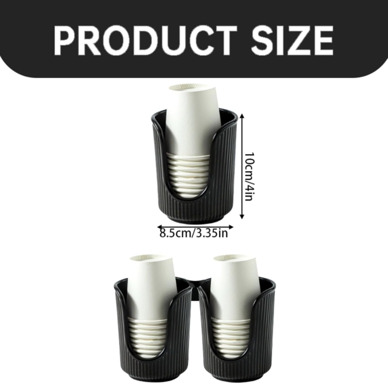 Niaviben Plastic Cup Holder with Vertical Stripes