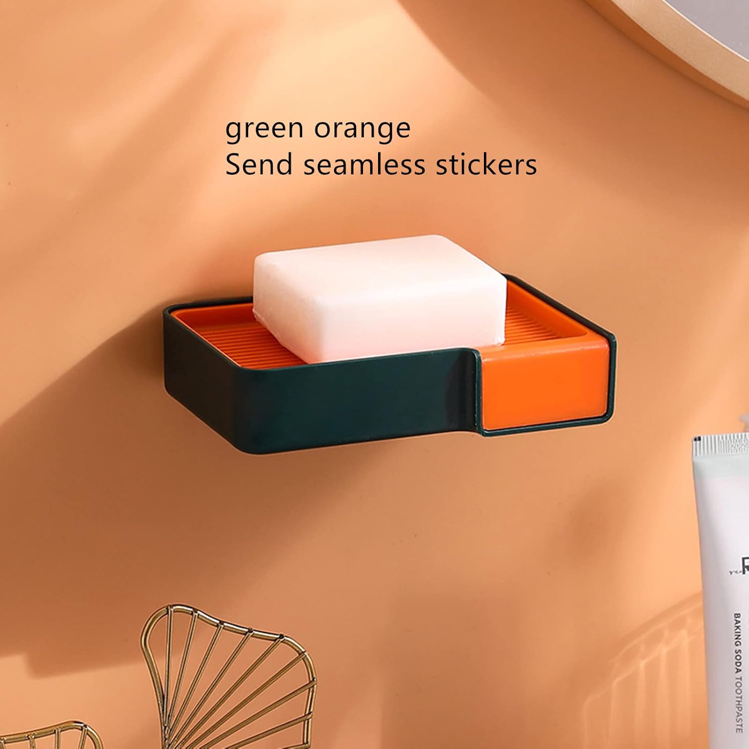 WYMRR Soap Dish with Double Drainage and Non-Slip Base