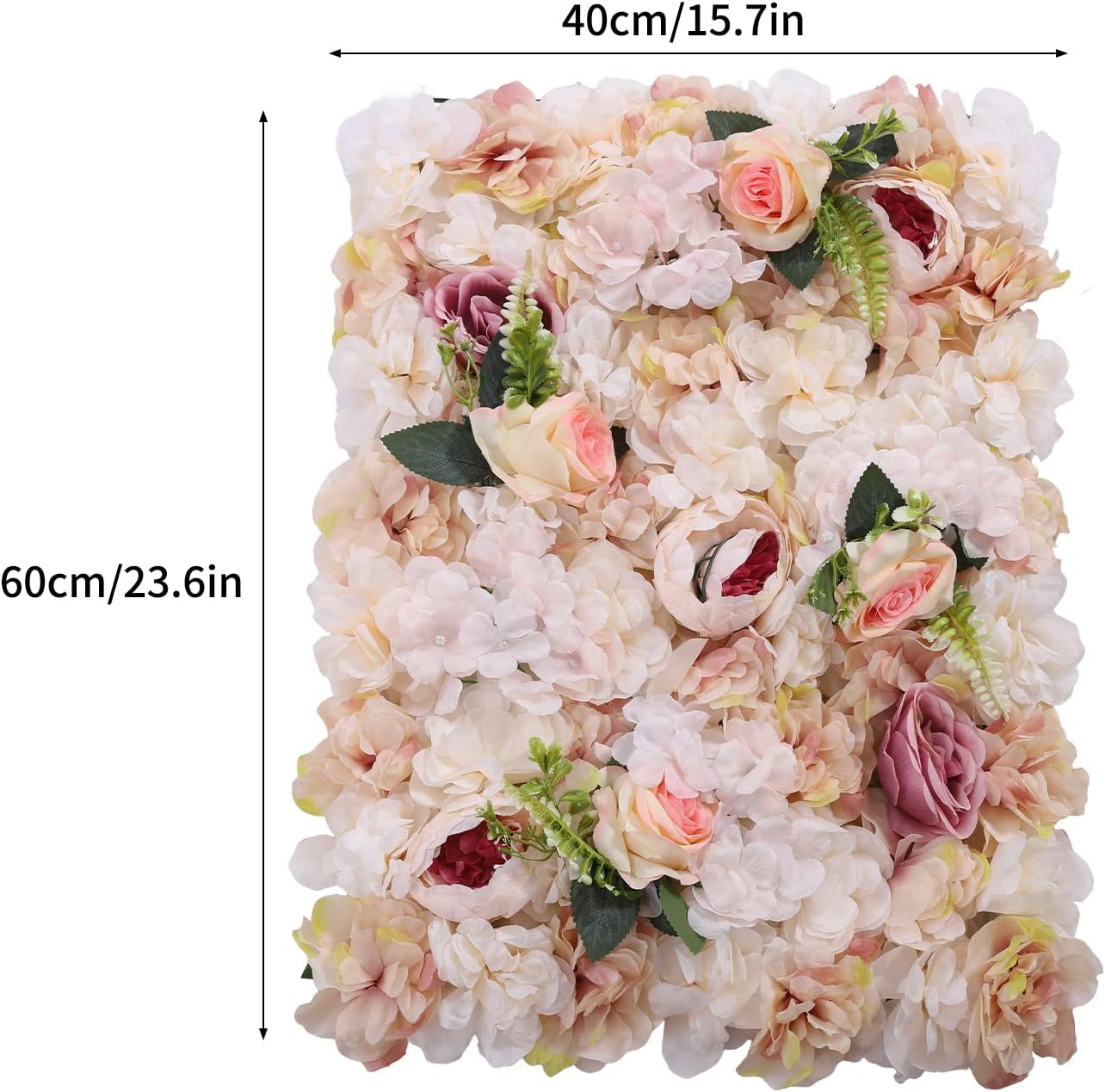 WYZFDC 6 Pcs Light Yellow Artificial Flower Wall Panel