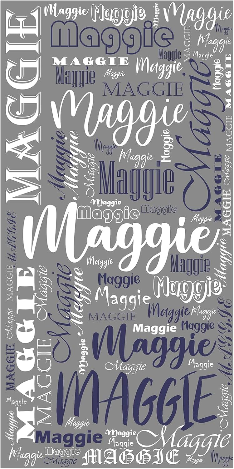 Hoomall Personalized Gray Beach Towel with Name