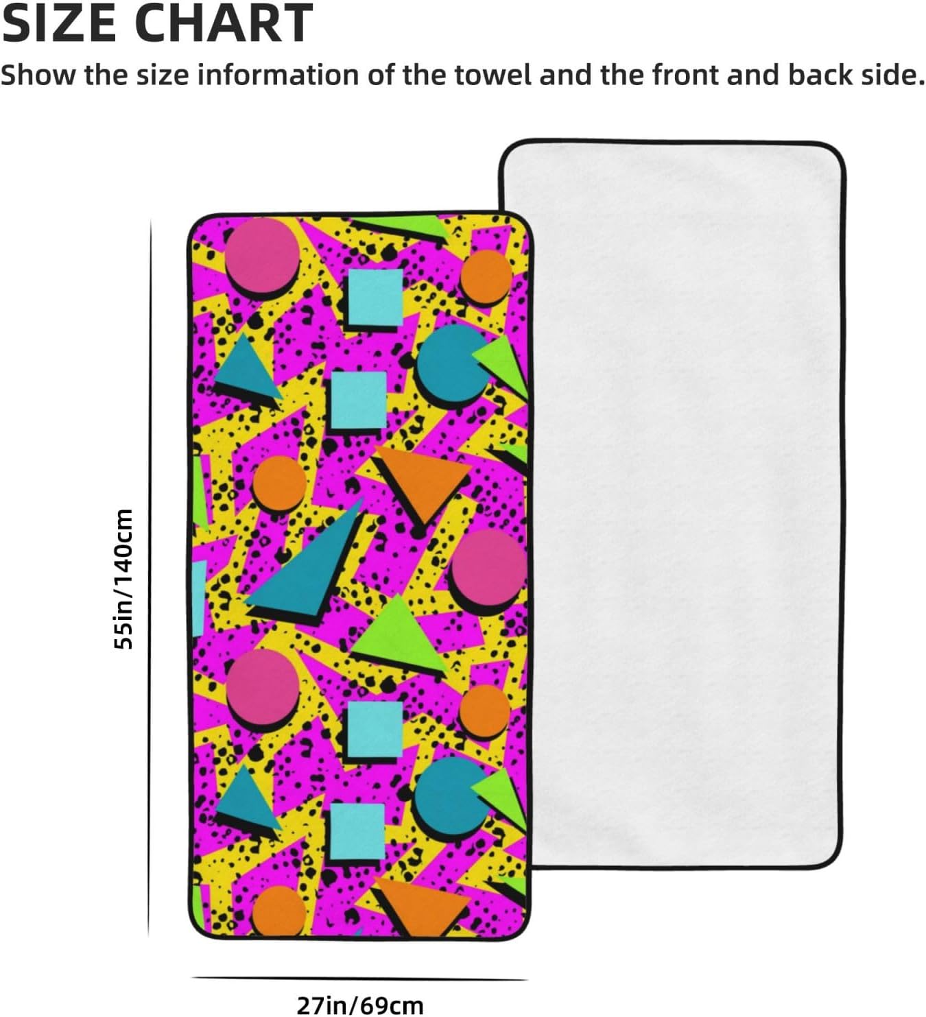 Personalized 80s Vintage Beach Towel 27x55